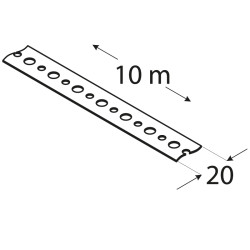 Montážna páska, 20mm x 10m, 0,9mm pozink Montážna páska, 20mm x 10m, 0,9mm pozink